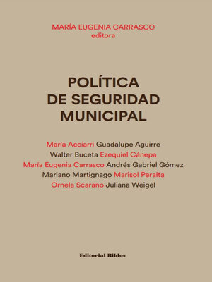 cover image of Política de seguridad municipal
